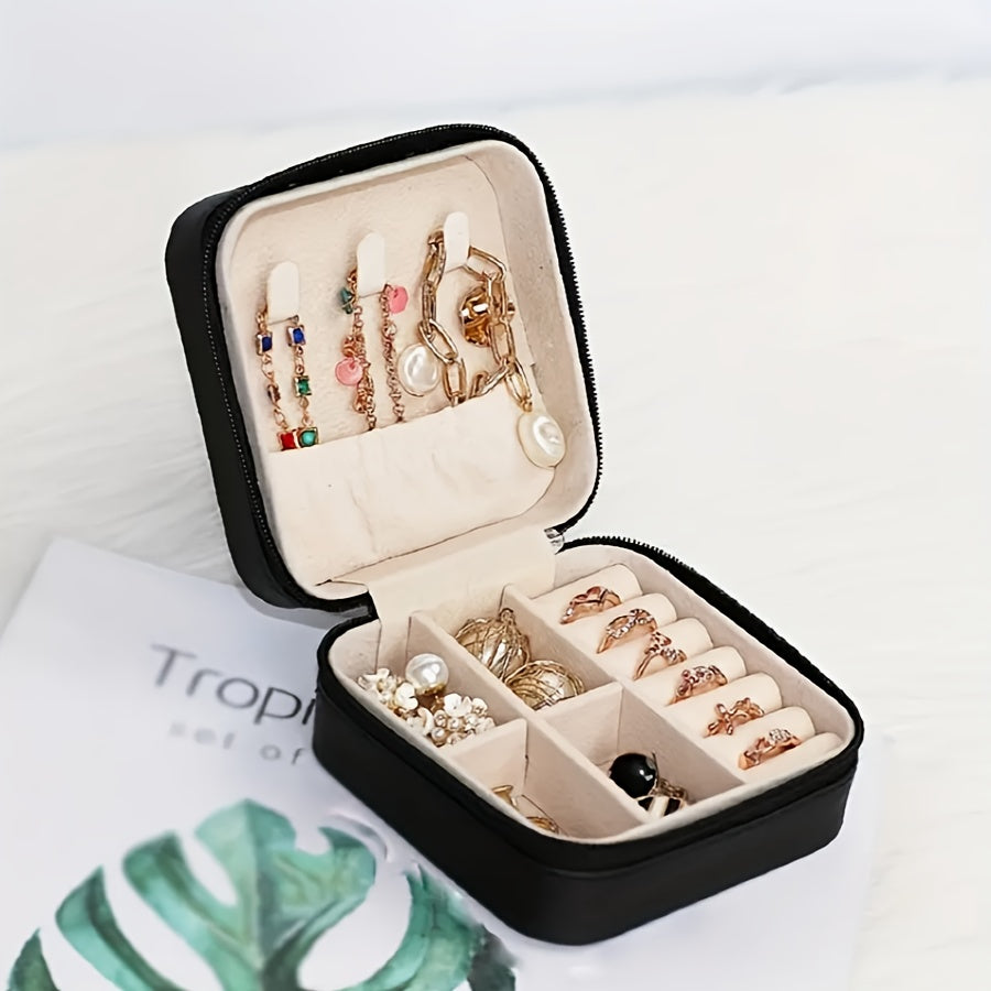 20pcs Travel Jewelry Case Bridesmaid Gifts Box, PU Leather Portable Earring Storage for Women – Perfect Gift for Valentine's Day, Mother’s Day, Christmas & Graduation Season
