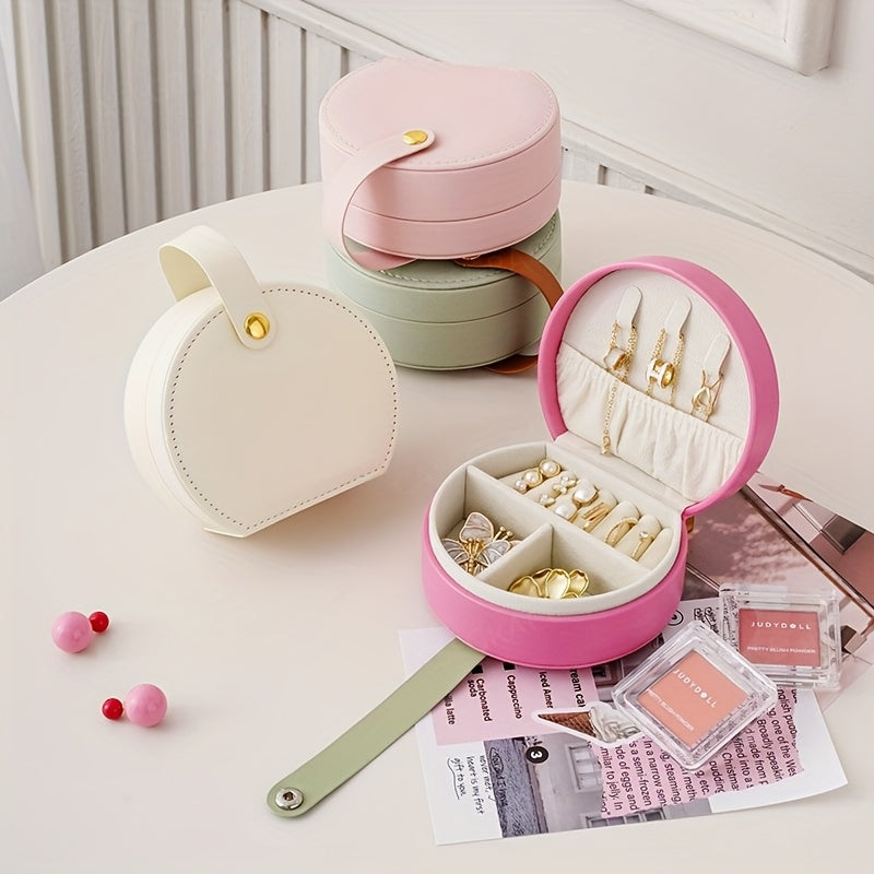 10pcs, Simple portable jewelry box, 10cm/3.94inch, mini travel jewelry storage box, store ladies' necklaces, rings, earrings, bracelets, cosmetic case, Faux Leather display box, gift for her, Valentine's Day, Mother's Day, birthday gift, Christmas gift,
