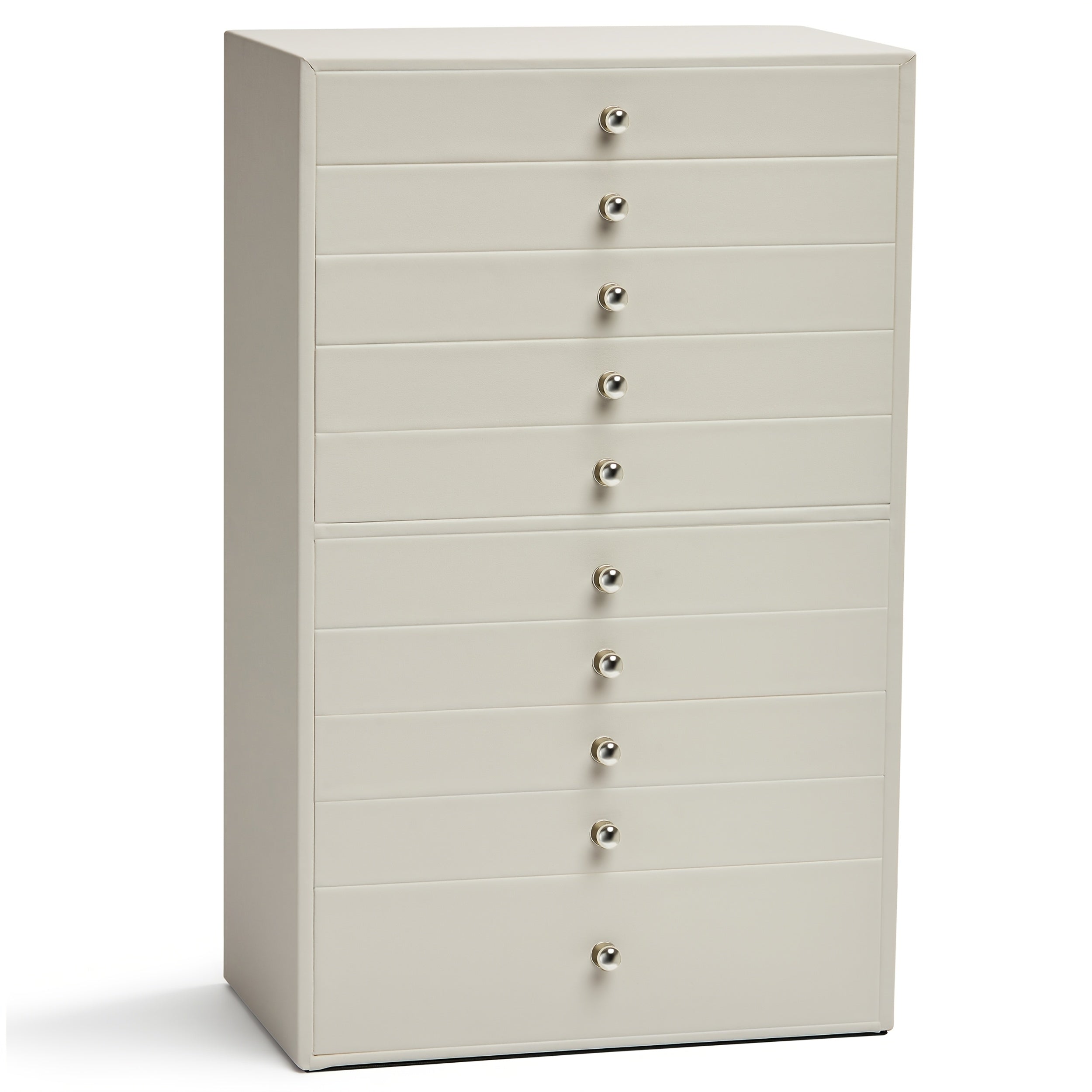 1pc Large Capacity Ten-Layer Velvet Jewelry Storage Cabinet with 10 Drawers - Stylish Rectangle Design, Tabletop Mounting, Multipurpose, Contemporary Style - Perfect Gift for Mothers Day, Valentines Day, Birthday, christmas gift, Jewelry Boxes