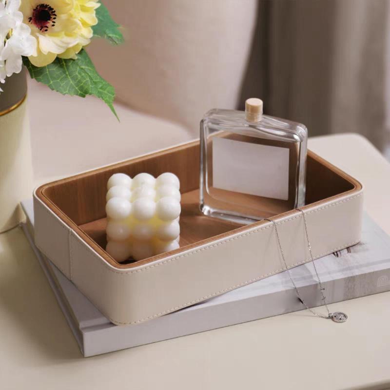 Mint Green Faux Leather Key Organizer Box, Multi-Compartment Desktop Storage for Cosmetics, Jewelry & Accessories, Elegant Home Office Decor, Desk Organizer | Minimalist Design | Sleek Appearance, Jewelry Boxes