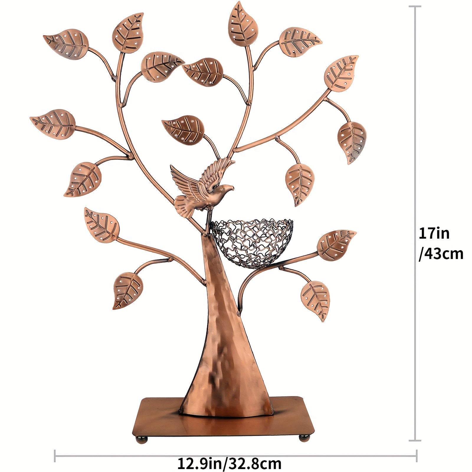 DIY Jewelry Tree Bird Nest Earrings Holder, Bracelets/Necklace Organizer Stand, Decorative Jewelry Display for Rings, Watches, and Accessories, Vintage Jewelry Stand, Elegant Jewelry Storage Solution, Bird Theme Jewelry Rack, Sturdy and Stable Jewelry