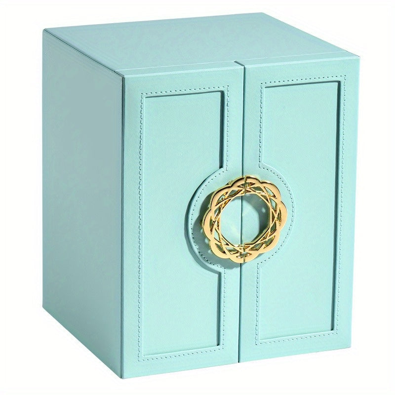 Suitable for Spring, Summer, Autumn and Winter Four Seasons 2025 Upgraded New Five-Layer Double-Opening Large Jewelry Box, Desktop Jewelry Classification Organizer Storage Box with Large Capacity Necklace Storage Box