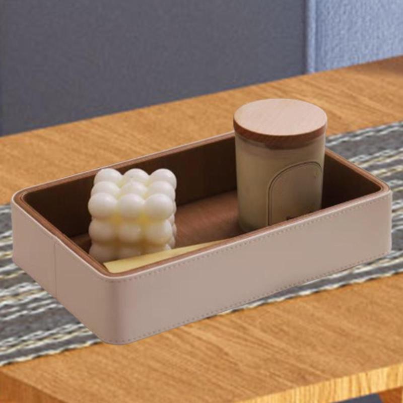 Mint Green Faux Leather Key Organizer Box, Multi-Compartment Desktop Storage for Cosmetics, Jewelry & Accessories, Elegant Home Office Decor, Desk Organizer | Minimalist Design | Sleek Appearance, Jewelry Boxes
