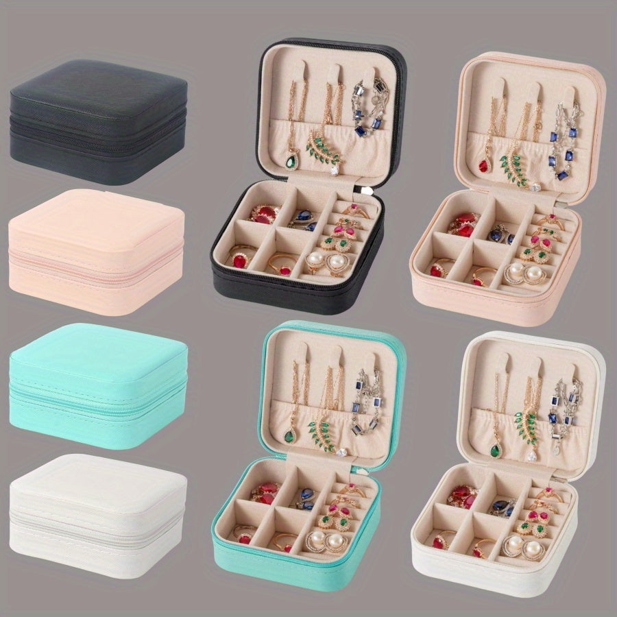 20pcs Travel Jewelry Case Bridesmaid Gifts Box, PU Leather Portable Earring Storage for Women – Perfect Gift for Valentine's Day, Mother’s Day, Christmas & Graduation Season