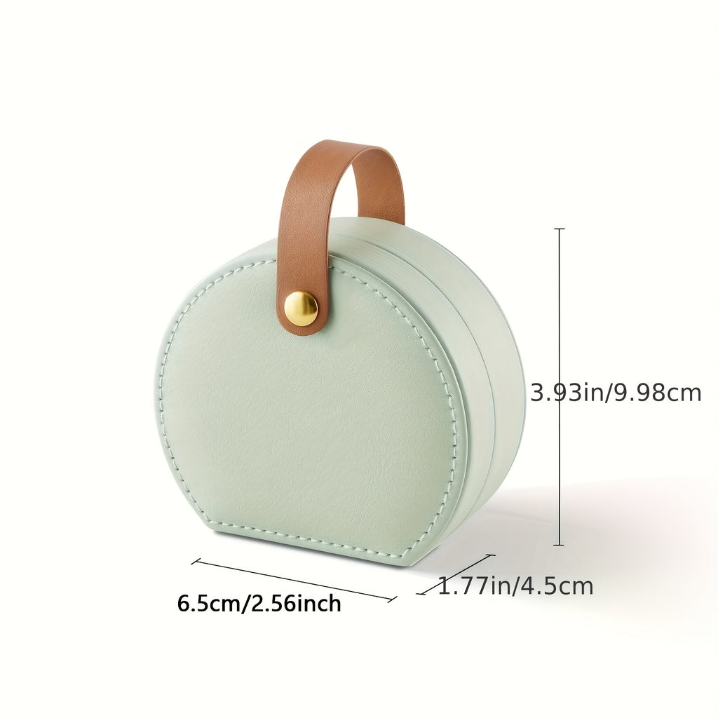 10pcs, Simple portable jewelry box, 10cm/3.94inch, mini travel jewelry storage box, store ladies' necklaces, rings, earrings, bracelets, cosmetic case, Faux Leather display box, gift for her, Valentine's Day, Mother's Day, birthday gift, Christmas gift,