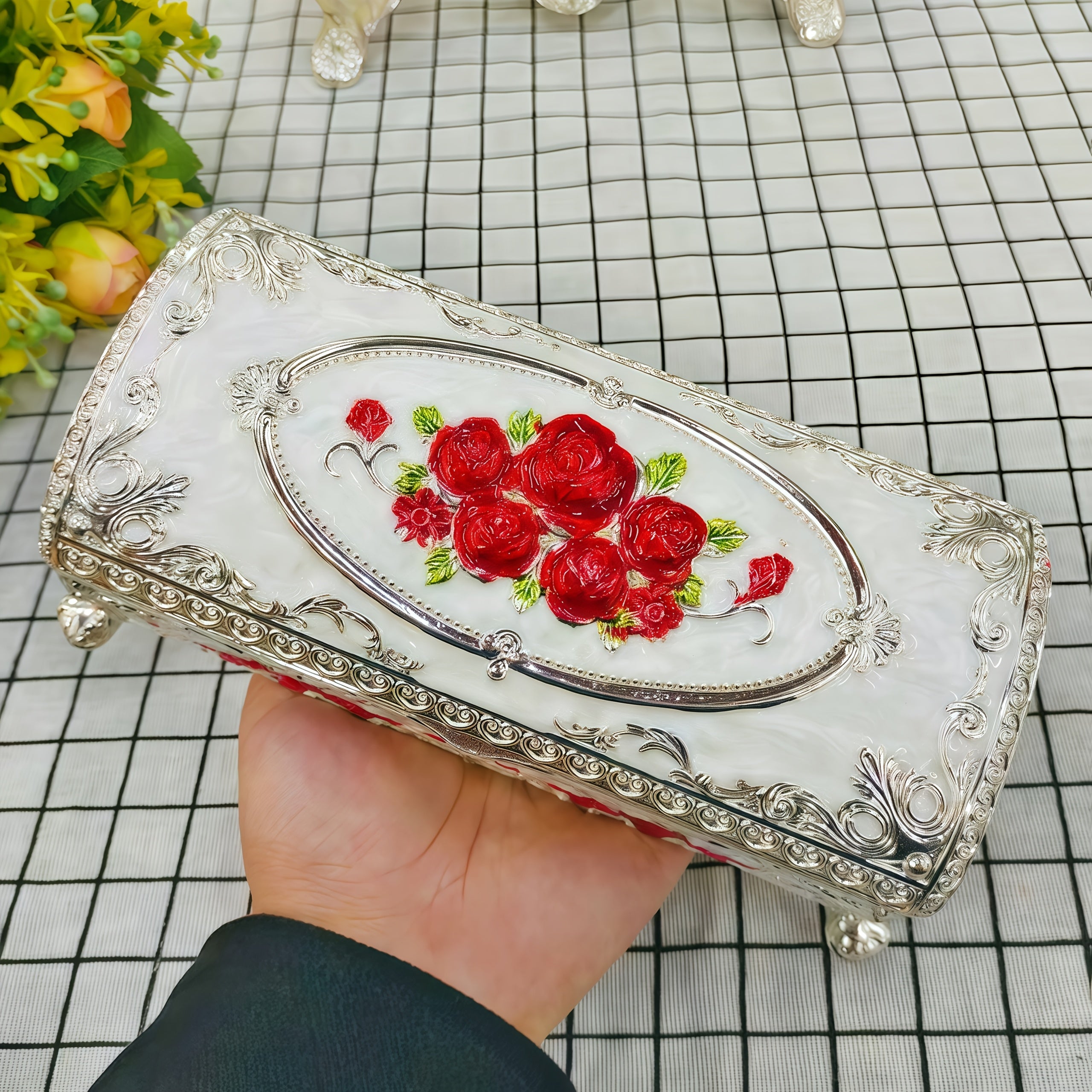 Alloy Creative Jewelry Box - Multifunctional Decor for Home, Office & Car | Ideal Proposal Ring Holder, Elegant Trinket Organizer & Unique Gift Idea, Jewelry Boxes