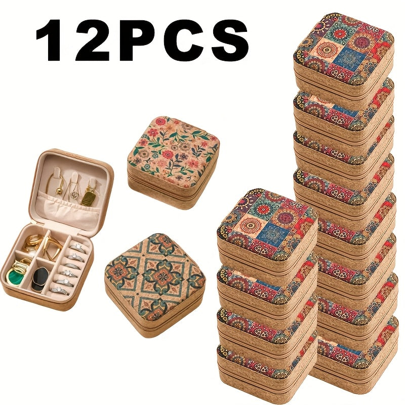 6pcs/12pcs/18pcs Vintage Jewelry Storage Box Set, Suitable for Necklaces, Rings, Bracelets, Travel and Daily Use, Jewelry Boxes