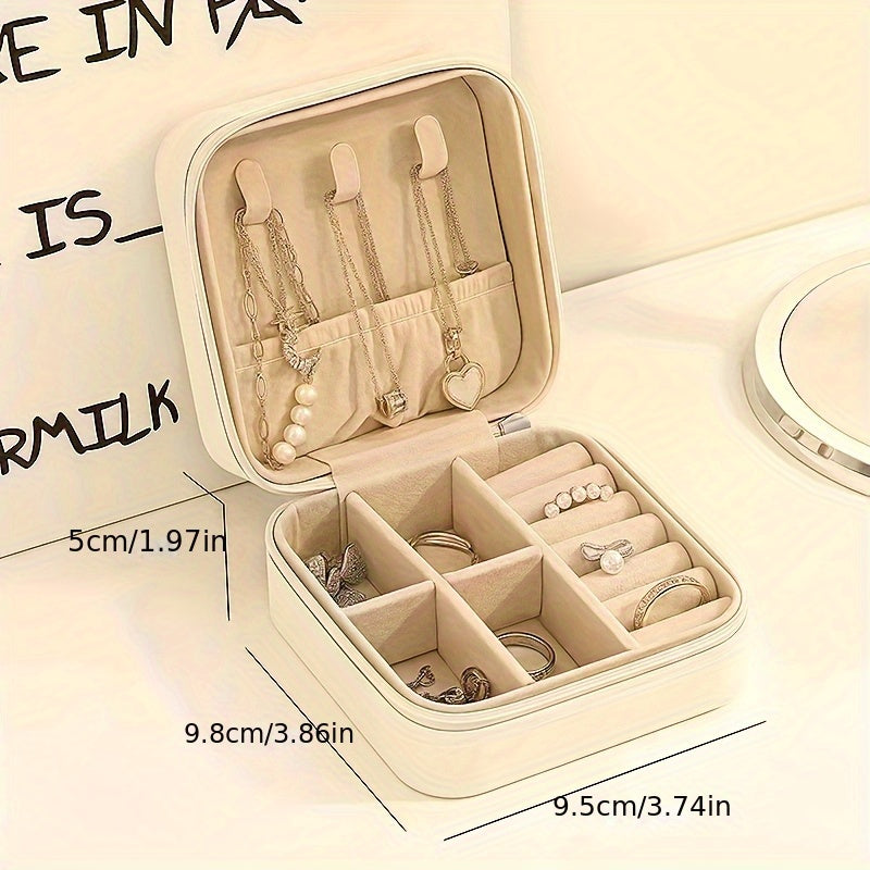 Jewelry Boxes Watch Tabletop Suede Classic Faux Polished Zipper, Best for Christmas, Perfect for Thanksgiving