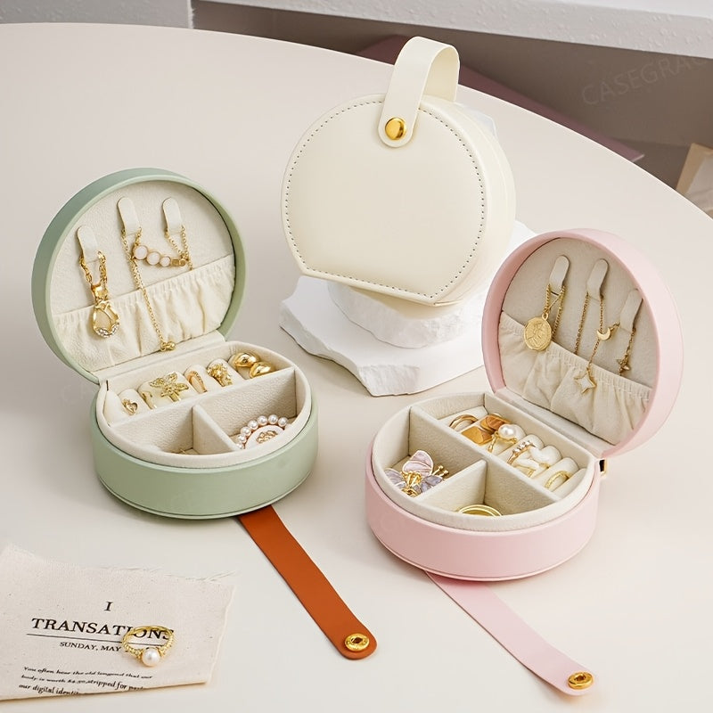 10pcs, Simple portable jewelry box, 10cm/3.94inch, mini travel jewelry storage box, store ladies' necklaces, rings, earrings, bracelets, cosmetic case, Faux Leather display box, gift for her, Valentine's Day, Mother's Day, birthday gift, Christmas gift,